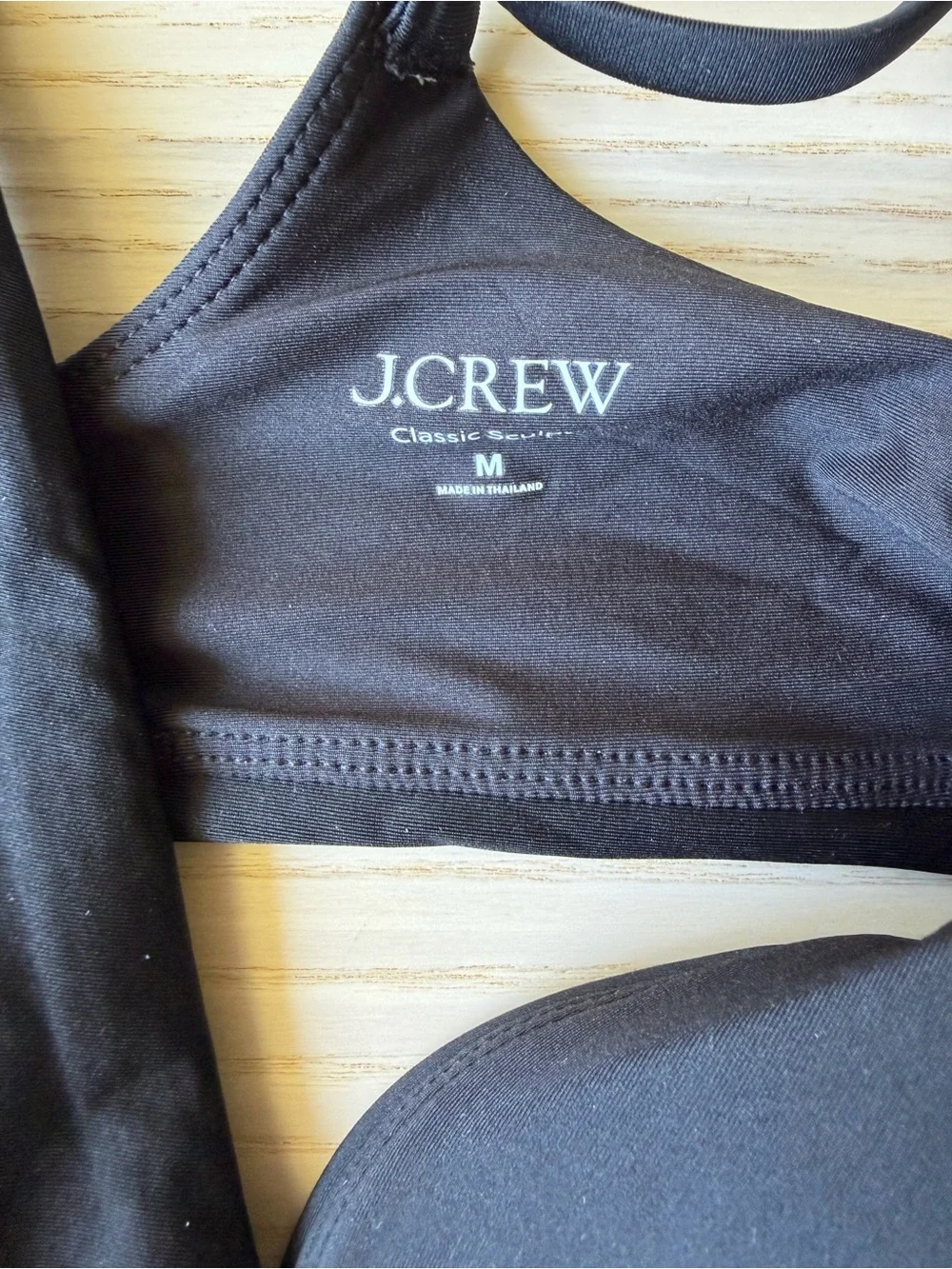 NWT J.Crew Classic Sculpt Lana Bikini Top in Black – Size Medium